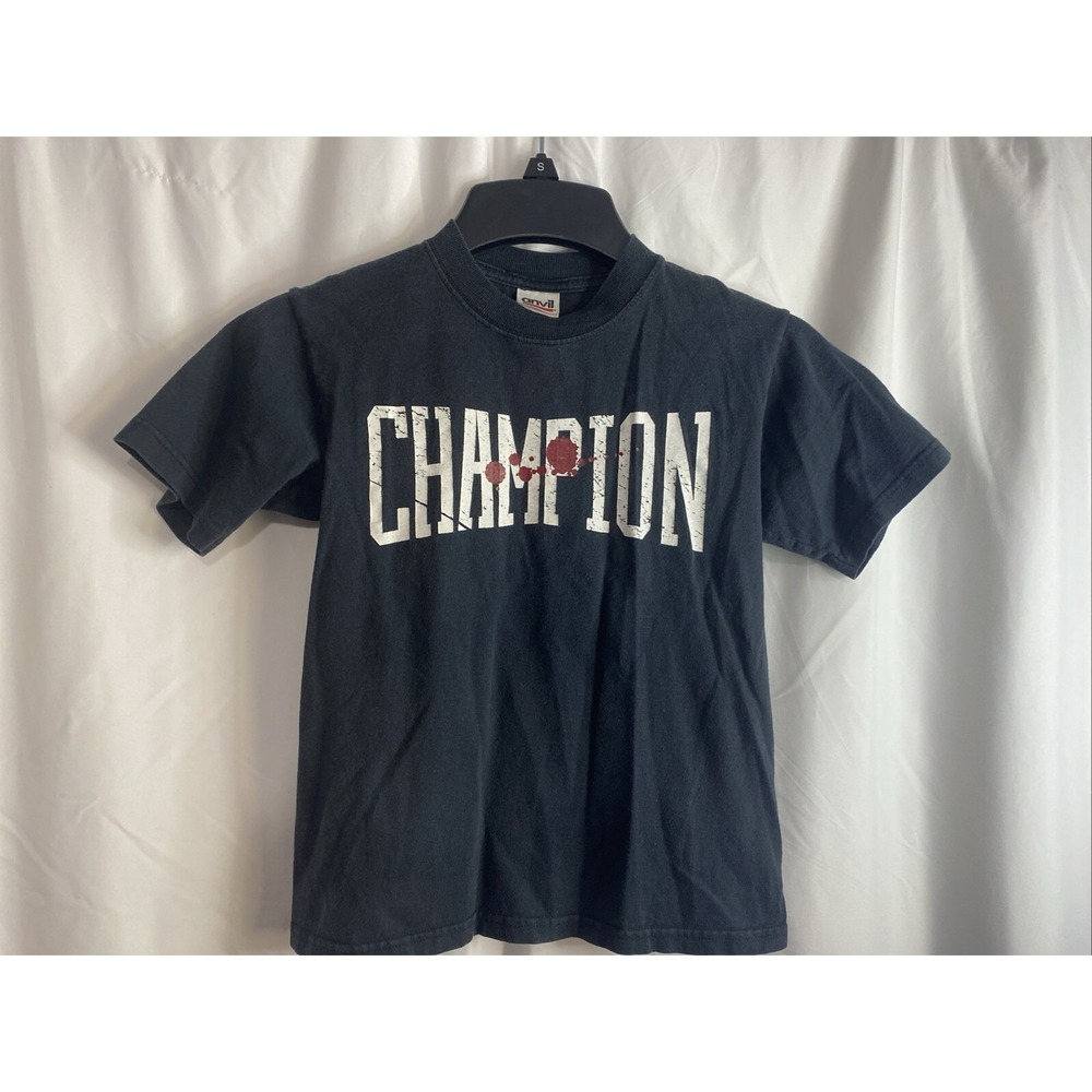 Anvil Bridge Nine Records Champion T Shirt Youth M Black Excellent Hardcore Tee
